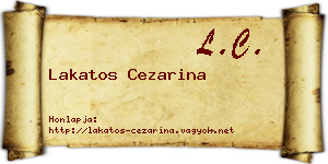 Lakatos Cezarina névjegykártya